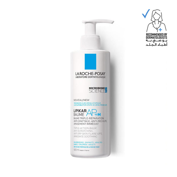 La Roche-Posay Lipikar Baume AP+M Face & Body Moisturizer For Dry to Eczema-Prone Skin; Long-Lasting  48-Hour Hydration Triple Repair Restoring Skin Protective Barrier