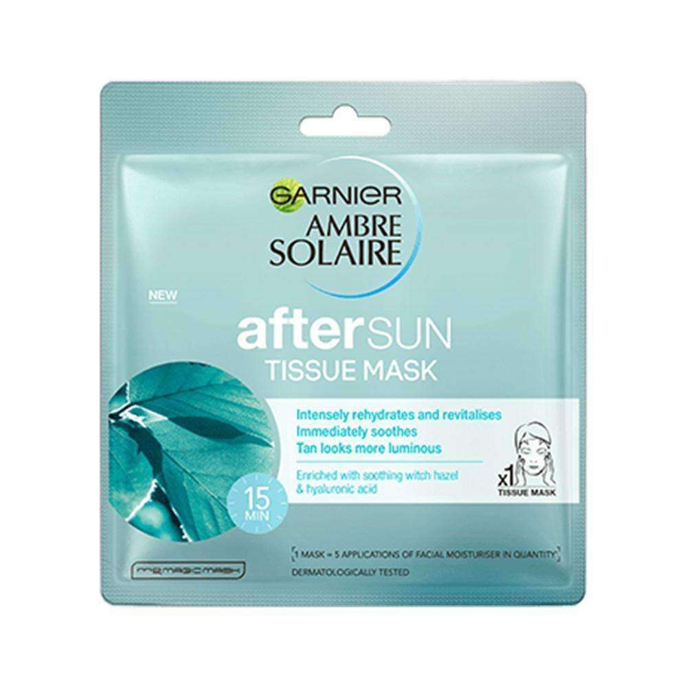 After Sun Tissue Mask With Soothing Witch Hazel & Hyaluronic Acid Face Mask Garnier 