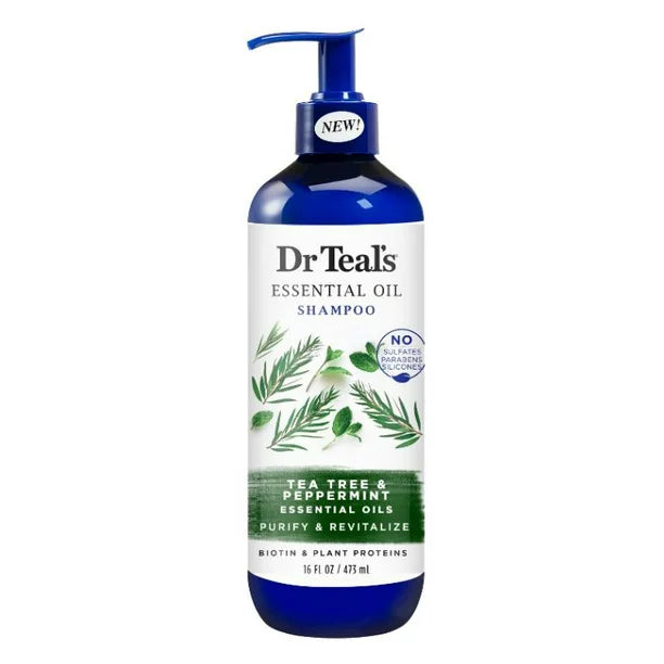 Dr Teal's Purify & Revitalize Tea Tree Essential Oil Shampoo, 16 oz