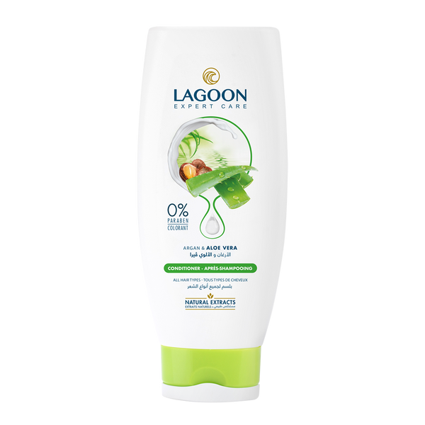 Lagoon Natural Extracts Conditioner for All Hair Types - Argan & Aloe Vera