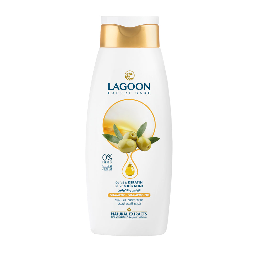Lagoon Natural Extracts Shampoo for Thin Hair - Olive & Keratin