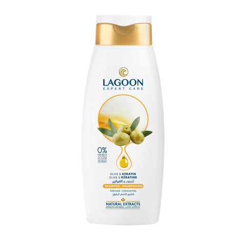 Lagoon Natural Extracts Shampoo for Thin Hair - Olive & Keratin
