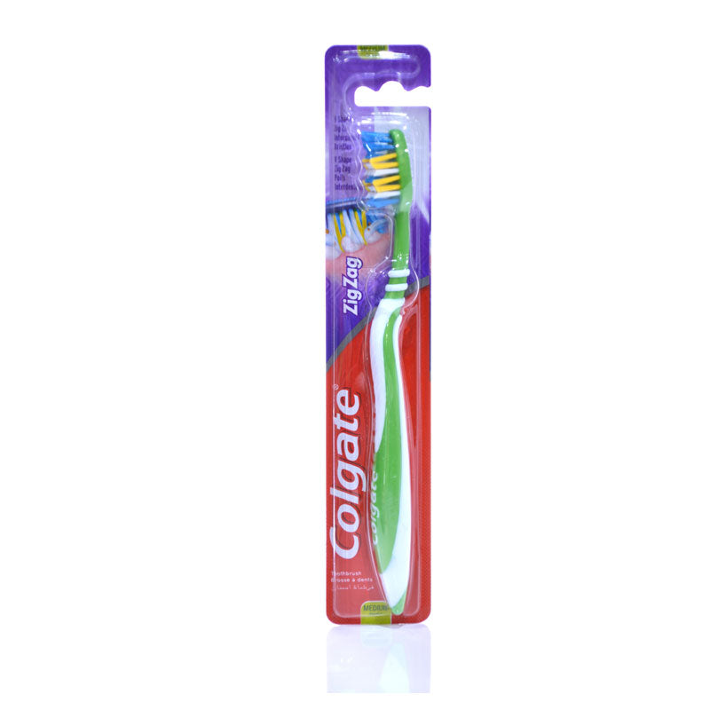 Colgate Zigzag Flexible+Tongue Cleaner Medium Toothbrush