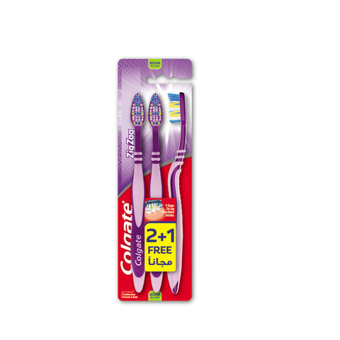 Colgate Zigzag Flexible Medium Toothbrush Multipack - 3Pk