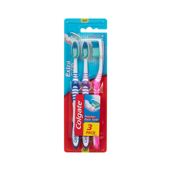 Colgate Extra Clean Medium Toothbrush, Value Pack - 3Pk