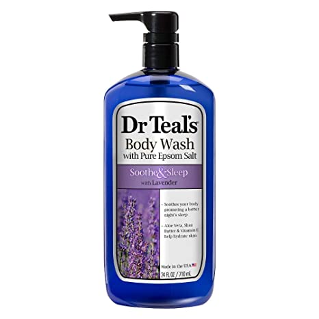 Dr Teal's Pure Epsom Salt Body Wash Soother & Moisturize With Lavender 24 oz