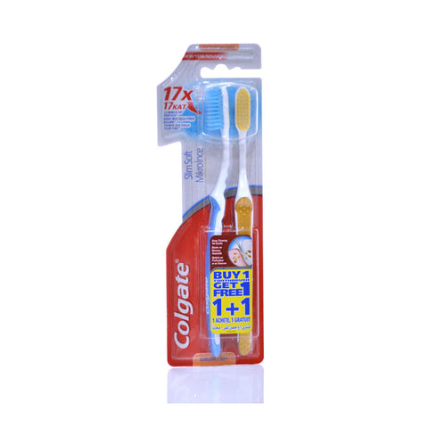 Colgate Slim Soft Compact Multipack Toothbrush - 2pk