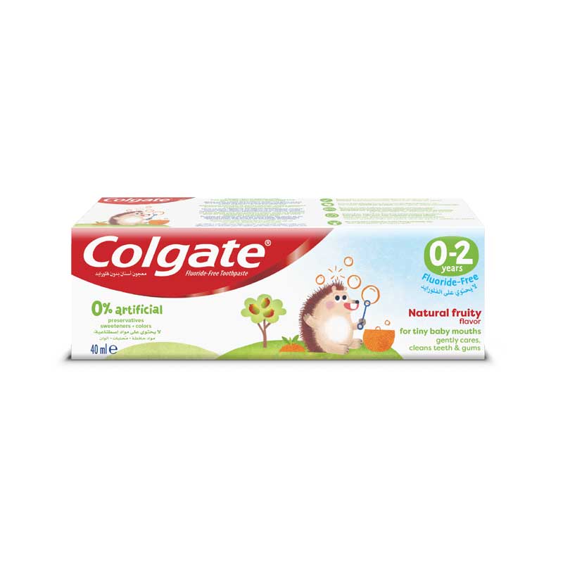 Colgate 0% Artificial 0-2 Years Fluoride Free Kids Toothpaste 40ml ...