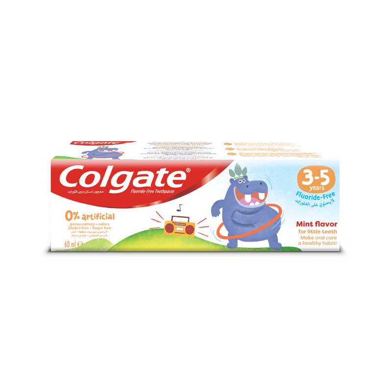 Colgate 0% Artificial 3-5 Years Fluoride Free Kids Toothpaste 40ml