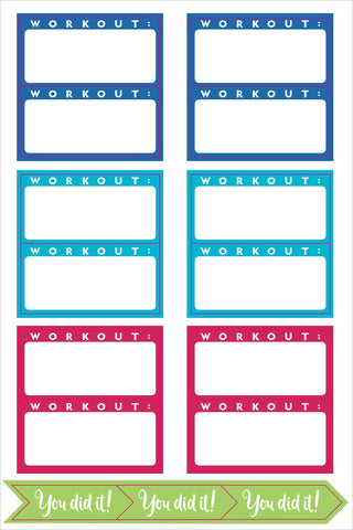 Fitness Tracking Stickers x325