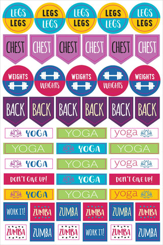 Fitness Tracking Stickers x325