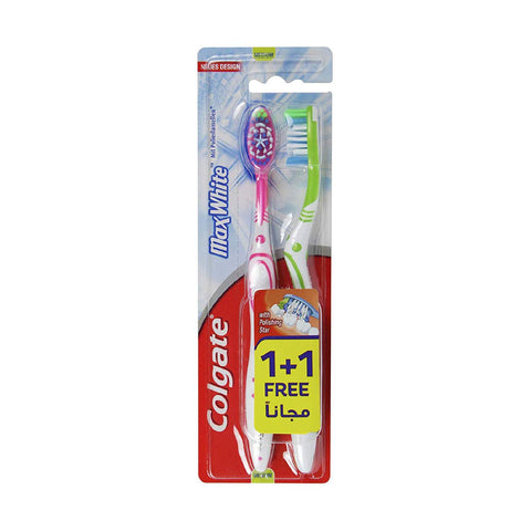 Colgate Max White Whitening Multipack Medium Toothbrush - 2pk