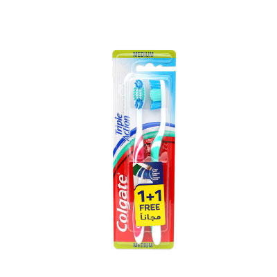 Colgate Triple Action Medium Toothbrush Multipack - 2Pk