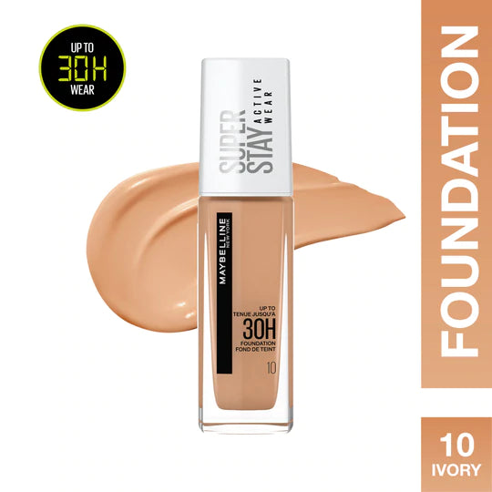 Maybelline Super Stay Active Wear 30HR Foundation - 10 Ivory - Sohati Care