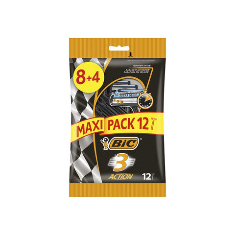 Bic 3 Action  8+4 Free