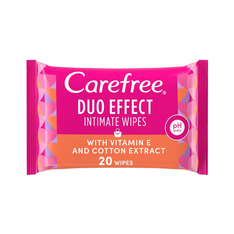 Carefree Intimate Wipes Vitamin E + Cotton 20