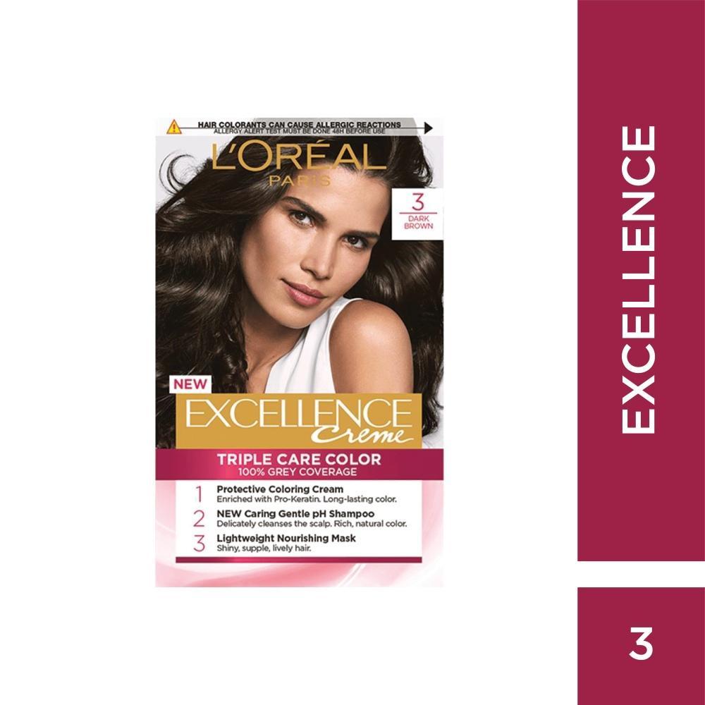 Excellence Crème Hair Dye L'Oréal Paris 3.0 Dark Brown
