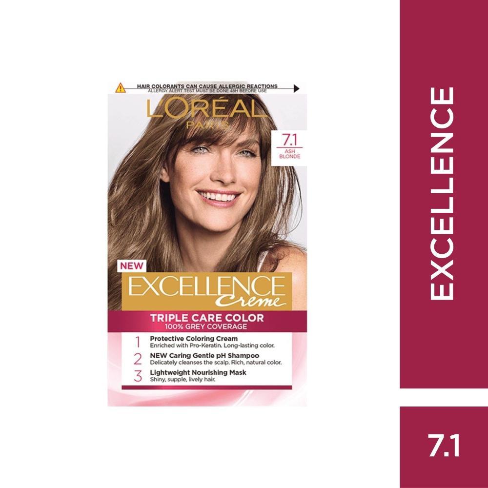 Excellence Crème Hair Dye L'Oréal Paris 7.1 Ash Blonde