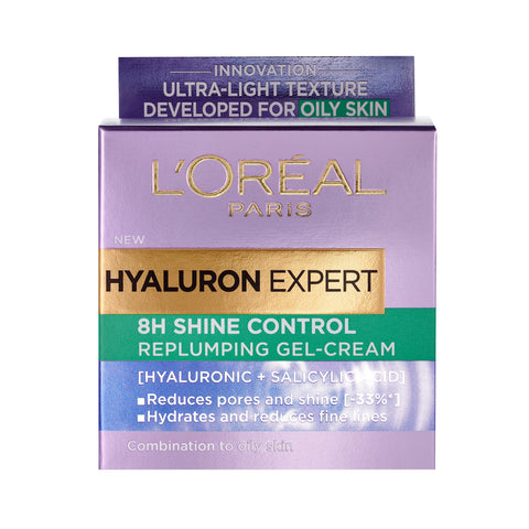 L'Oreal Paris Hyaluron Expert Moisturizer and Anti-Aging 8h Shine Control Replumping Gel -Cream