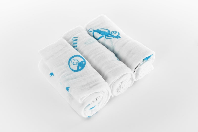 Muslin 100% Organic Cotton x 3 Pack
