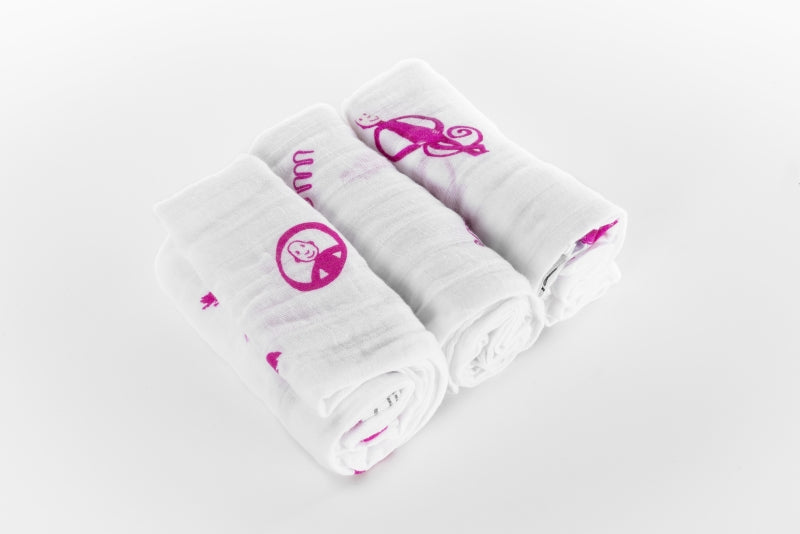 Muslin 100% Organic Cotton x 3 Pack