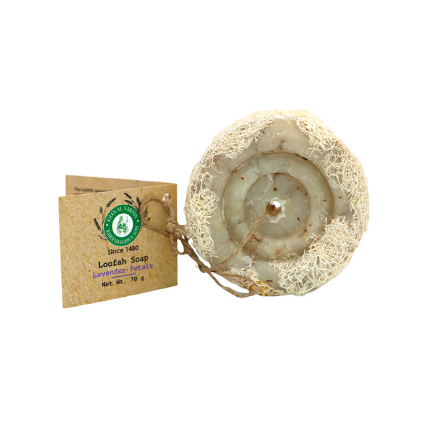 Khan Al Saboun  Loofah Herbal Soap  Lavender