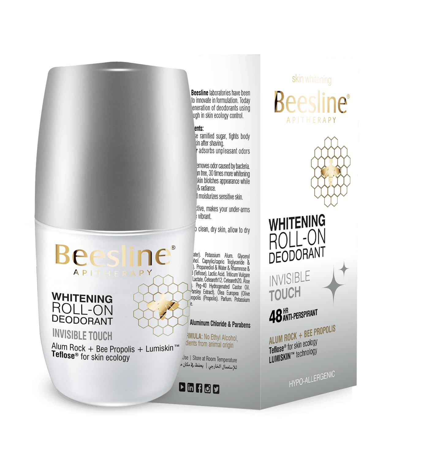 saydaliati_BEESLINE_Whitening Roll-On Deodorant - Invisible Touch 50ML_Deodorant