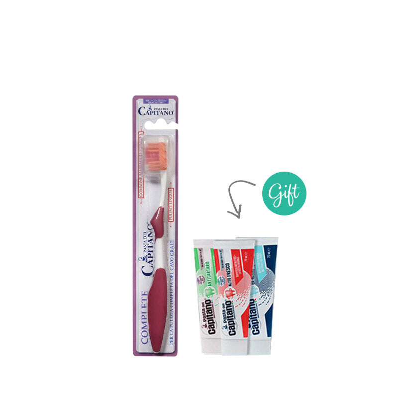 Toothbrush Complete Professional Medium +  x3 Mini Toothpastes 15ml