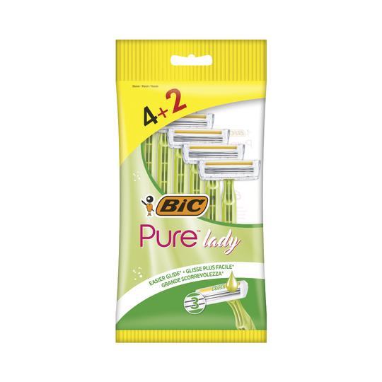 Bic Pure 3 Lady Pouch 4+2 Free