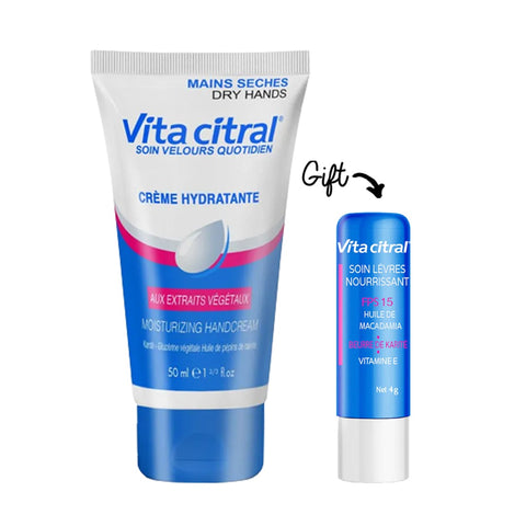 Vita Citral® Moisturizing Hand Cream 100ML + SPF 15 Lip Stick 15ML (50%OFF)