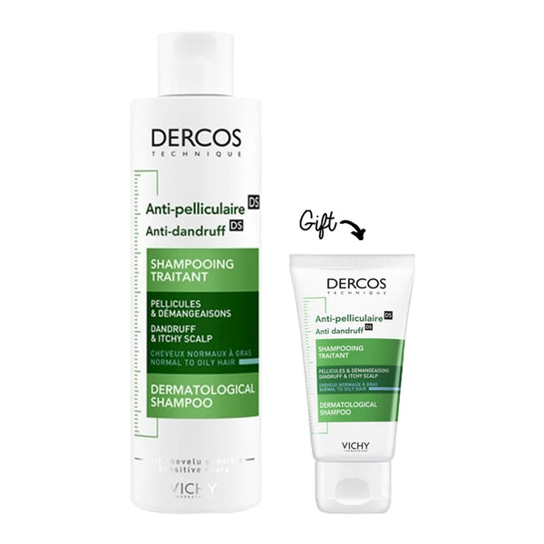 Dercos Anti-Dandruff Treatment Shampoo Oily Hair +  Dercos Anti Dandruff Oily 50ml (Gift)