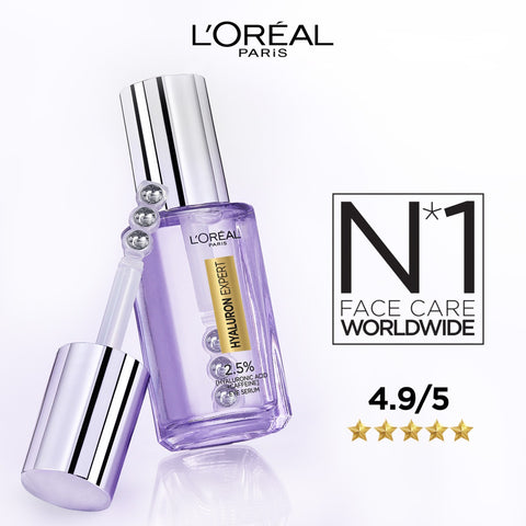L'Oreal Paris Hyaluron Expert Moisturizer and Anti-Aging Eye Serum with 2.5% Hyaluronic Acid & Caffeine