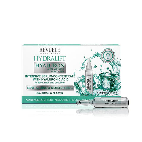 Revuele Ampoules Hydralift Hyaluron Intensive Serum-concentrate With Hyaluronic Acid for Face, Neck and Décolleté 7x2ml