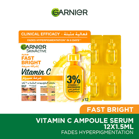 Skin Active Fast Bright Vitamin C Ampoule Serum (12 X 1.5ML)