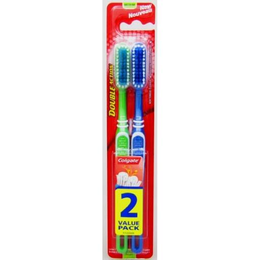 Colgate Double Action Medium Toothbrush, Value Pack - 2Pk
