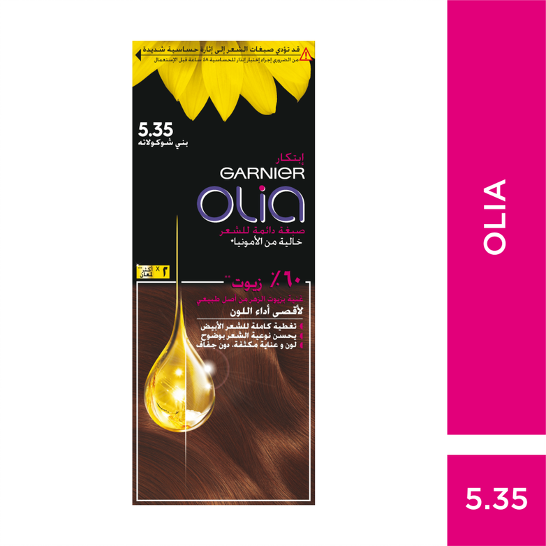 Garnier Olia Ammonia Free, Permanent Hair Coloration at Home with Natural Origin Flower Oils