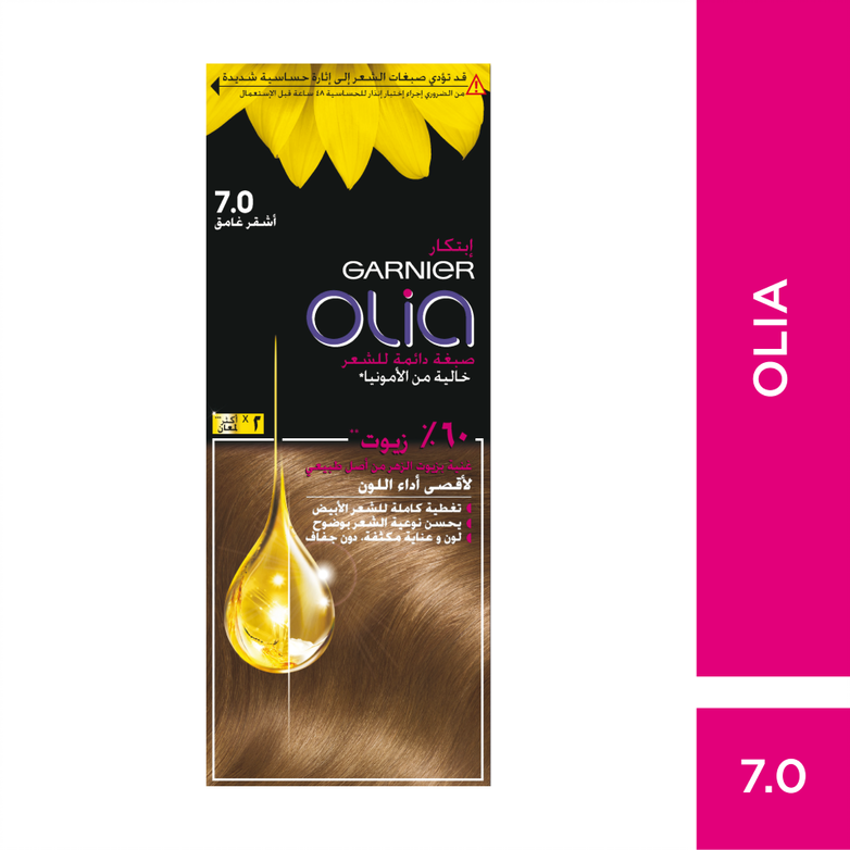 Garnier Olia Ammonia Free, Permanent Hair Coloration at Home with Natural Origin Flower Oils