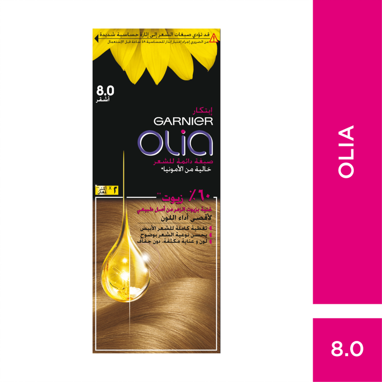 Garnier Olia Ammonia Free, Permanent Hair Coloration at Home with Natural Origin Flower Oils