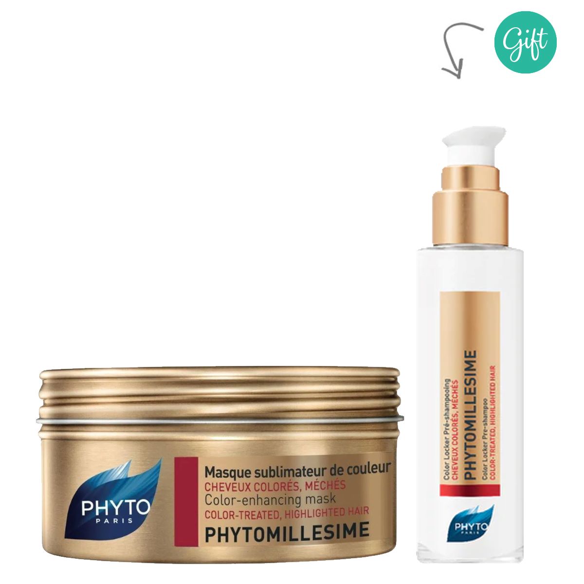 PhytoMillesime Color Enhancing Mask 200ML + Color Locker Pre-Shampoo 100ML (Gift)