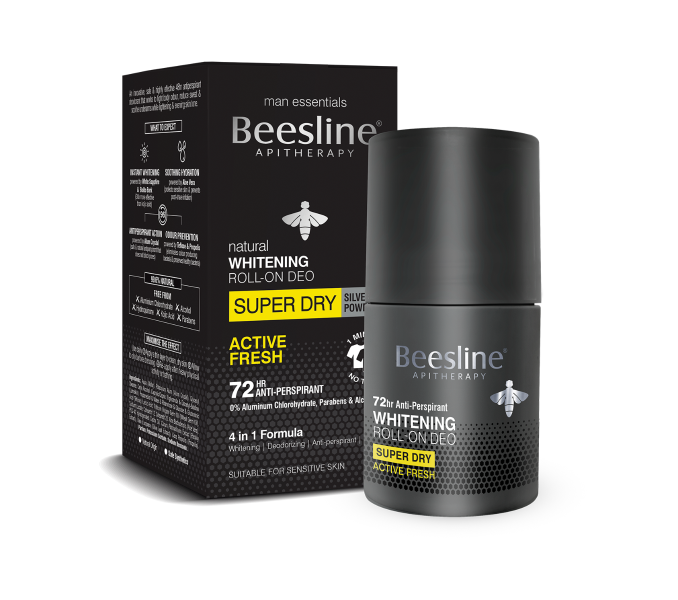 Whitening Roll-On Deo  Super Dry, Silver Power - Active Fresh