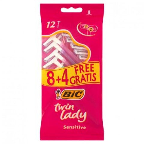 Bic Twin Lady Pouch Sensitive 8+4 Free