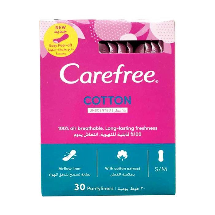 Carefree Original Panty Unscented Liner 30 Individually Wrapped