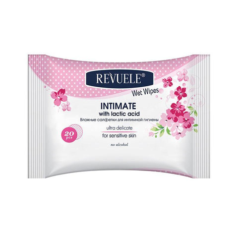 Revuele Wet Wipes Intimate for Sensitive Skin With Lactic Acid, 20 Pcs Per Pack